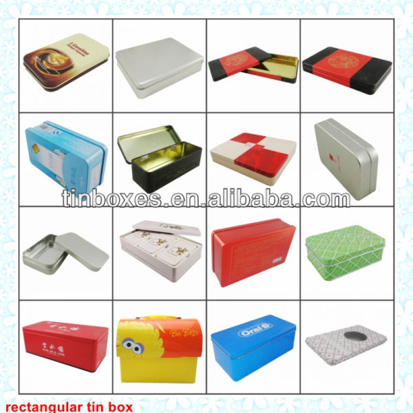 chinese rectangular metal tin , metal tin can ,metal tin box