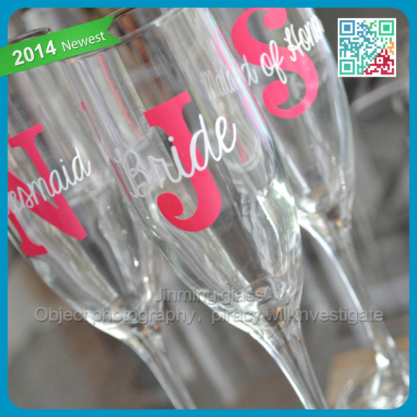Personalized Wedding Use Champagne Cup Drinking Champagne Glasses Machine Blown High Quality Wedding Party Champagne Glasss