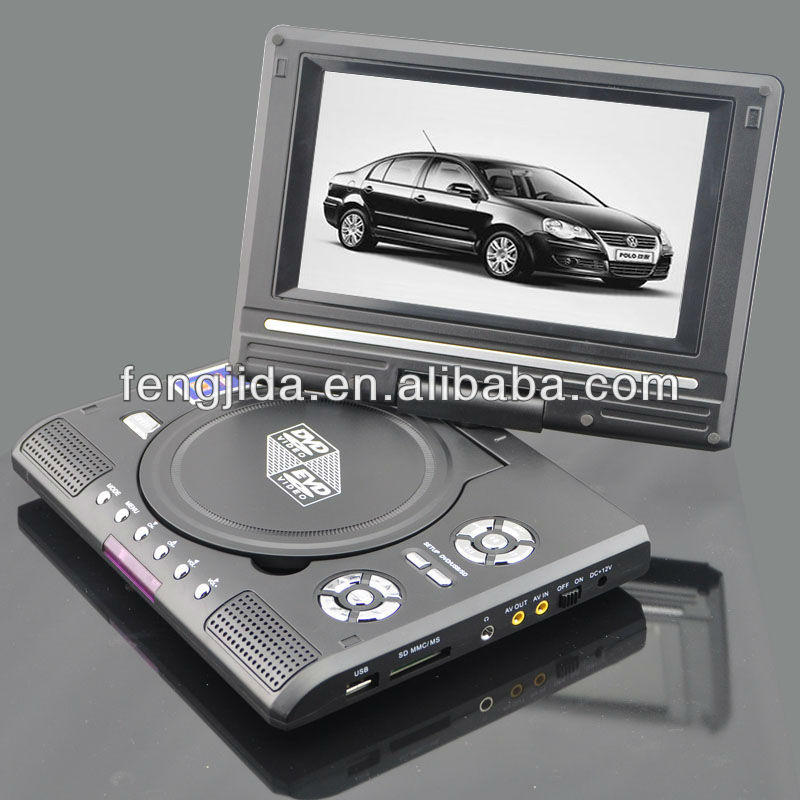 ミニ7インチポータブルdvdプレーヤーテレビ付き/usb/fm問屋・仕入れ・卸・卸売り