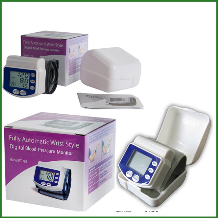 日付付き血圧計/タイムスタンプと豪華キャリーケース大きな液晶高- 精度デジタル手首の血圧計仕入れ・メーカー・工場