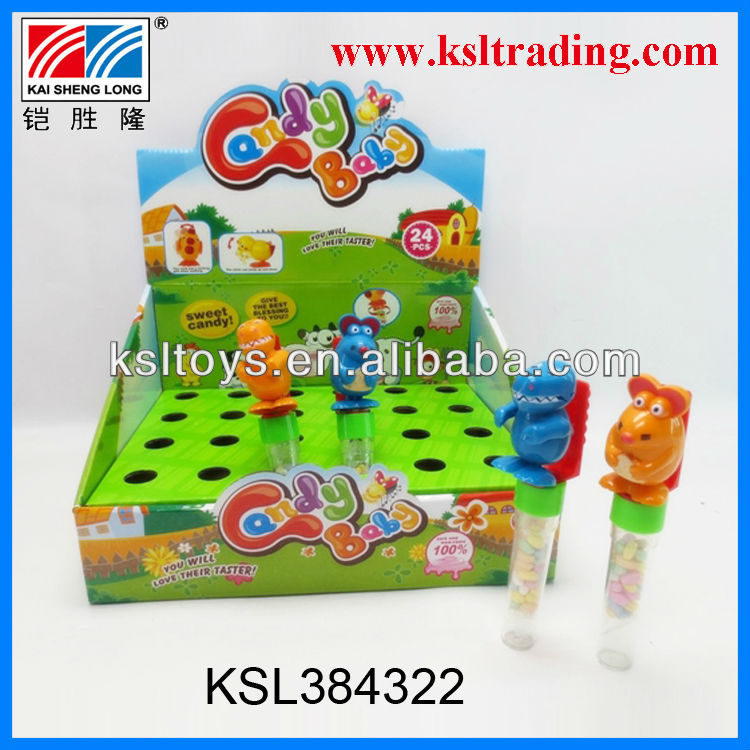 24PCS plastic wind up animal candy toy for children