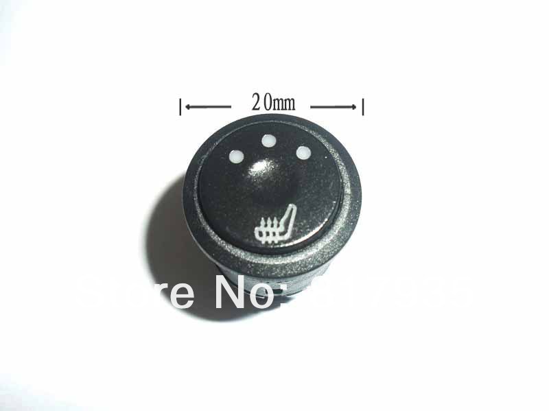 Round button switch with dimension