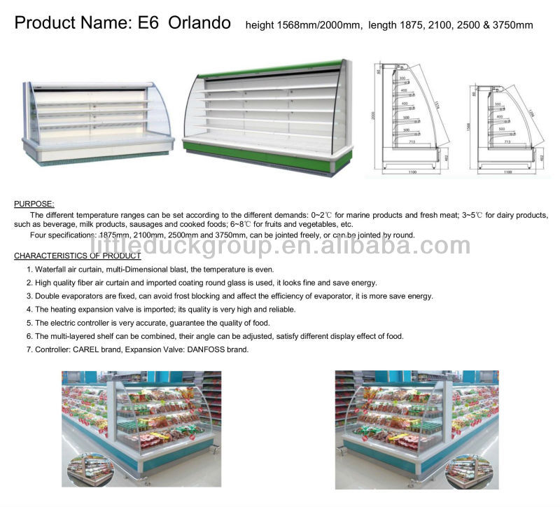 Ladder Shelf Upright refrigeration showcase for Supermarket-ORLANDO