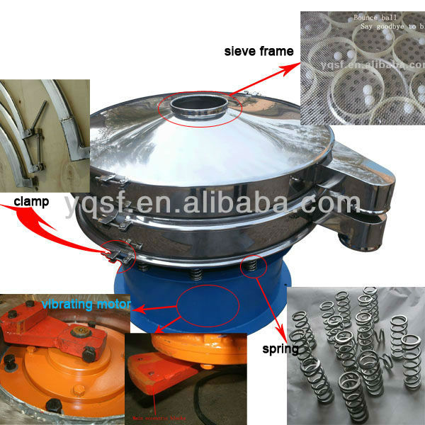 YongQing S49 series stainless steel materials circular vibrating screen sieve for black pepper and seasonings