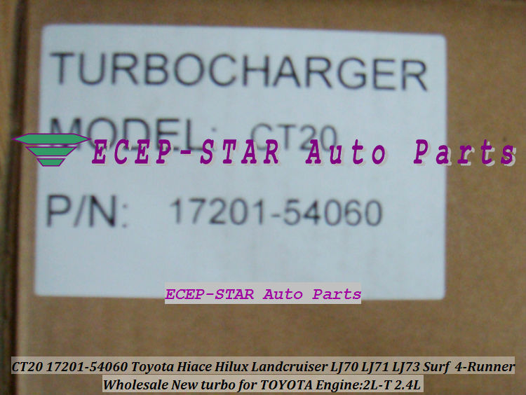 CT20 17201-54060 Toyota Hiace Hilux Landcruiser LJ70 LJ71 LJ73 Surf 4-Runner 2.4L 2L-T Turbocharger (7)