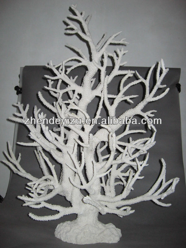 Large Aquarium Artificial Corals Aquarium White Artificial Resin