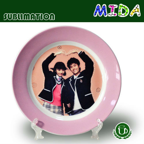 空白昇華mida8inch/10inchファンシーリムセラミックのフォトプレートメーカー問屋・仕入れ・卸・卸売り