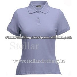 100% cotton Womens polo t-shirt - Lilac.jpg