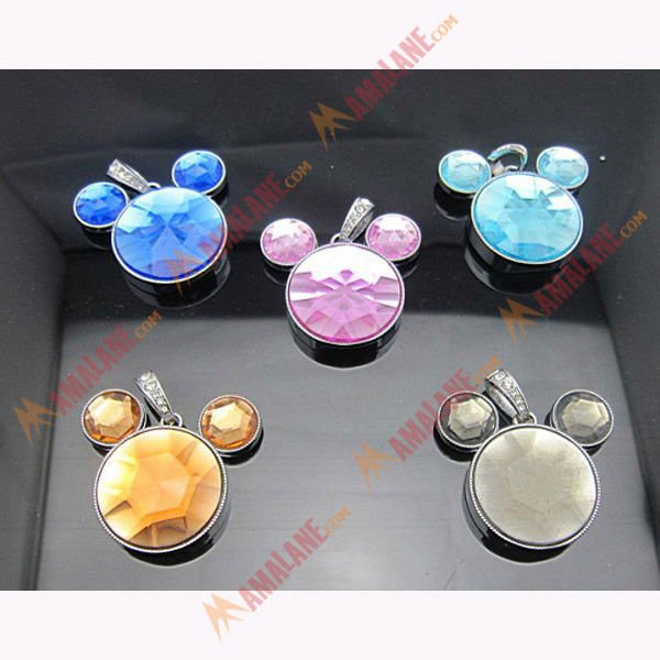 Waterproof Free Shipping Guaranteed Full Capacity Crystal Micky Head Thumbdrive USB Flash Memory Drive Disk