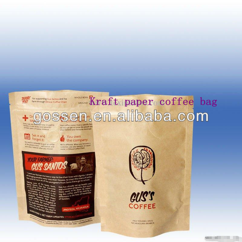 pantone color printing kraft paper bag with logo printing