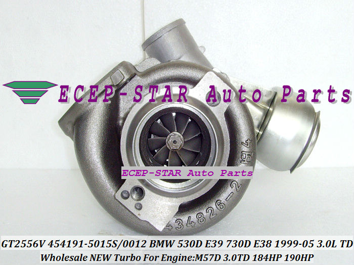 - GT2556V 454191-5015S 454191-0012 turbo for BMW 530D E39 730D E38 1999-05 M57D 3.0TD 184HP 193HP 6 Zyl 454191 turbocharger - (2)