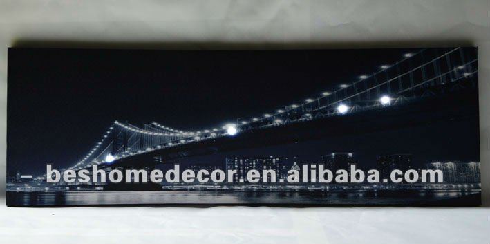 ledライトクリスマス額縁、 ライトアップledのキャンバスの絵画、 照らされたキャンバスの絵はledライト問屋・仕入れ・卸・卸売り