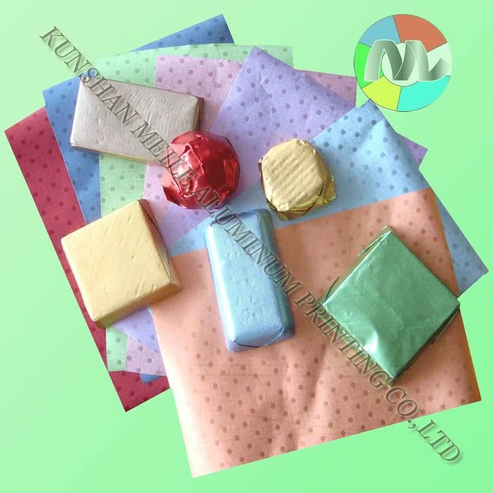 foil wrapped chocolate bars wrapping paper