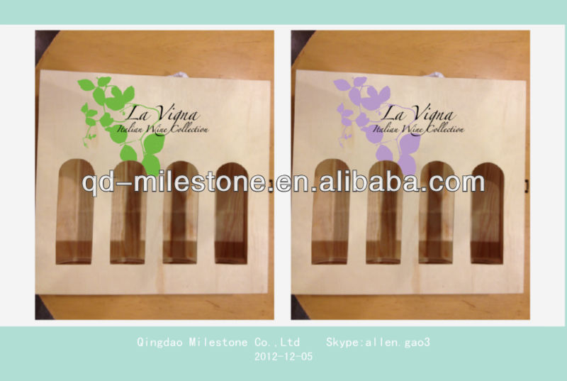 Good quality pine wooden wine box for sale