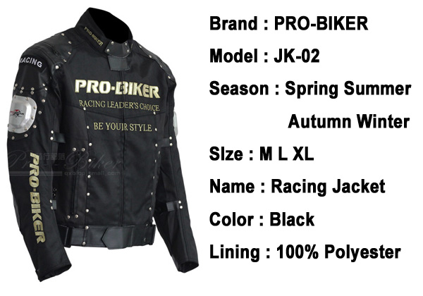 HOT NEW Motorcycle Jacket Racing Cycling Biker Clothing Motor Motocross Wear Motorcycles Suit Motorbike Clothes JK-02