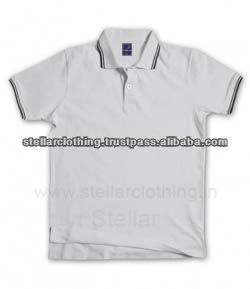 Children\'s Polo T-shirt - White with tipping Collar.jpg