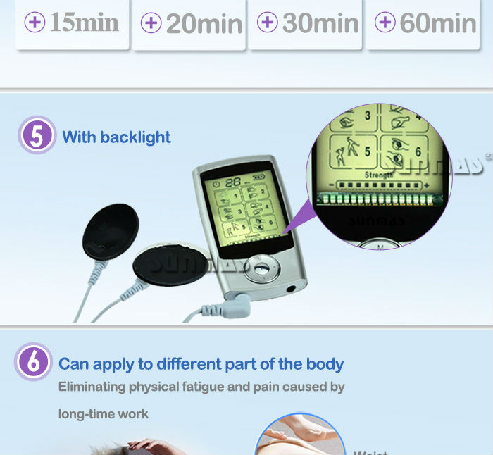 portable digital therapy electric pulse massager with pads SM9126