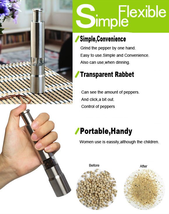 Manual Pepper Grinder, Pepper mills, Salt pepper mills