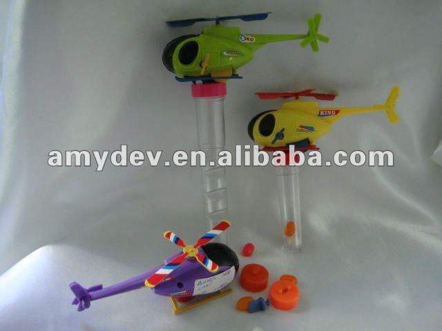 Candy toy wind up colorful helicopter for children