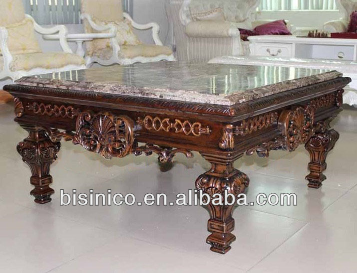 Luxo sala de estar estilo espanhol praça mesa de café tampo de ...