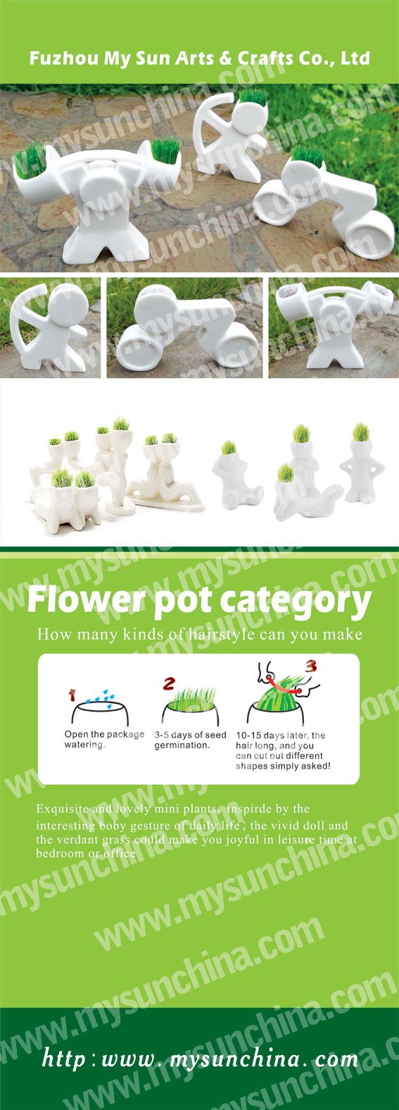 小型植物の人形は、小型磁器、草のヘッド人形開花する問屋・仕入れ・卸・卸売り