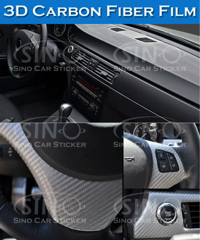 赤のハイポリマー炭素繊維ステッカー車の折り返しの箔/1.52x30m炭素車のホイルラップ問屋・仕入れ・卸・卸売り
