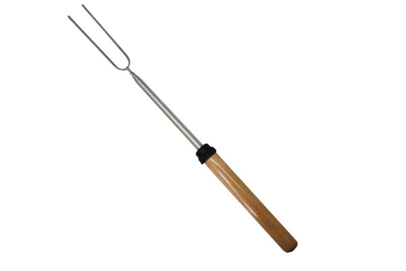 Telescopic two-prong fork marshmallow fork