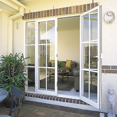 Aluminum glass french door with grill glass design, View interior ...