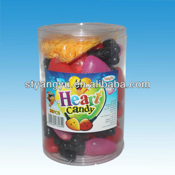 プラスチック製のマルチ- 着色された心臓の光のおもちゃ付き子供用キャンディ問屋・仕入れ・卸・卸売り