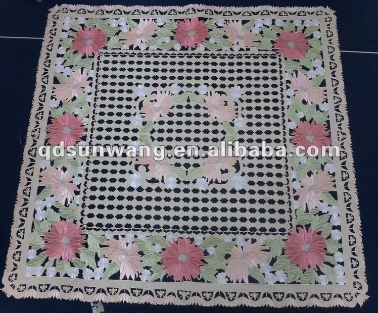 デイジーカットワーク刺繍テーブルクロス問屋・仕入れ・卸・卸売り