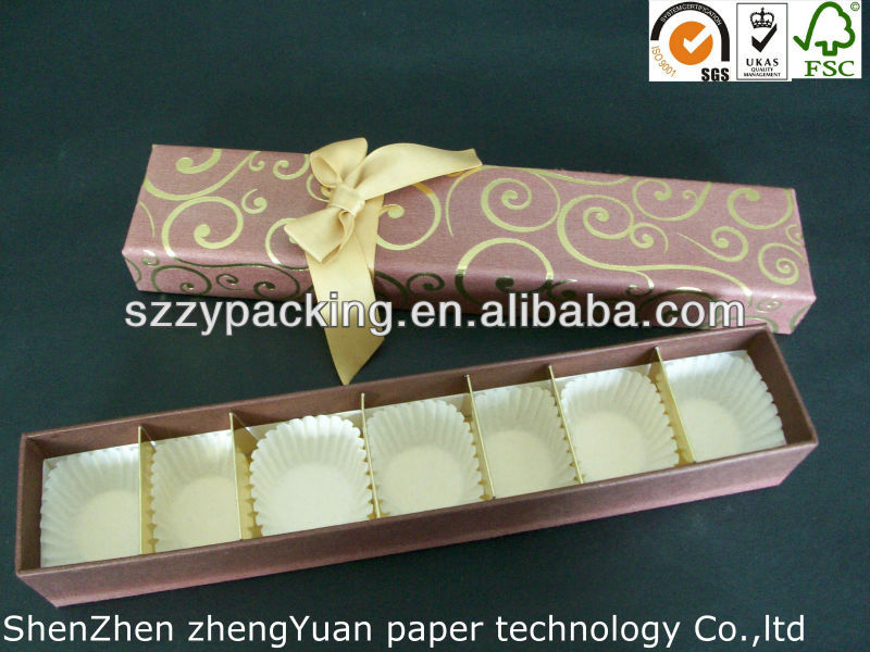 長方形の紙7個詰めカップケーキボックス仕入れ・メーカー・工場