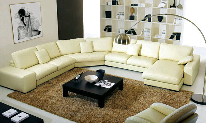 Venta caliente de europa muebles de sala en forma de u combinación ... Mueble de sala de venta