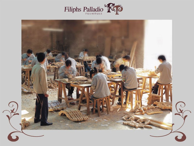 古典的なイタリアの家具-手によって切り分けられる純木の食堂セット仕入れ・メーカー・工場