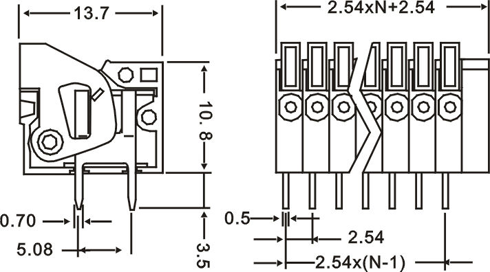 Pcbgsl003r-2.54バネ端子台仕入れ・メーカー・工場