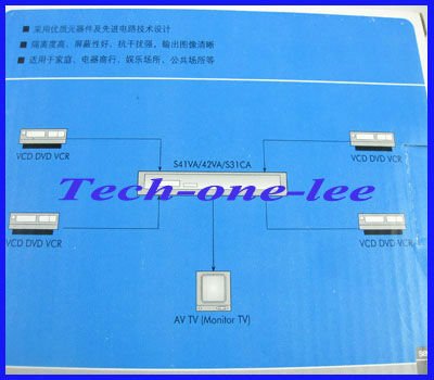 1pcs 4 Input 1 Output Composite RCA Video Audio/Y-Pb-Pr AV Switch Selector Splitter for DVD TV free shipping