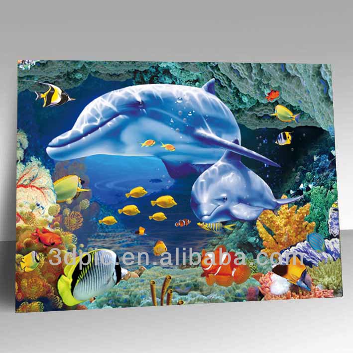 中国メーカー大きいサイズレンチキュラー3d海の動物のポスターデザイン問屋・仕入れ・卸・卸売り