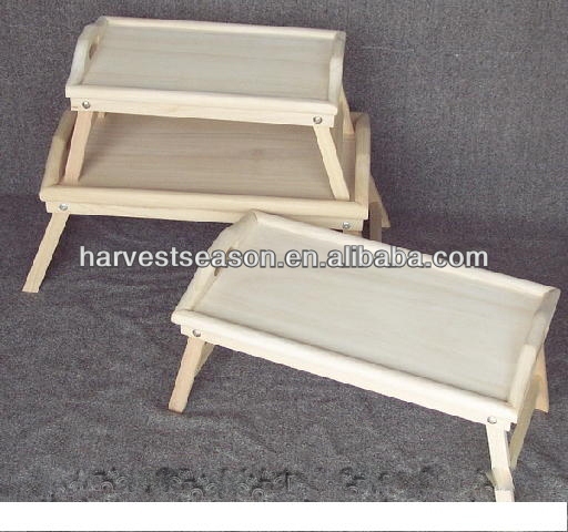 桐木製トレイ、 木製ベッドトレイ、 折り畳み式の脚問屋・仕入れ・卸・卸売り
