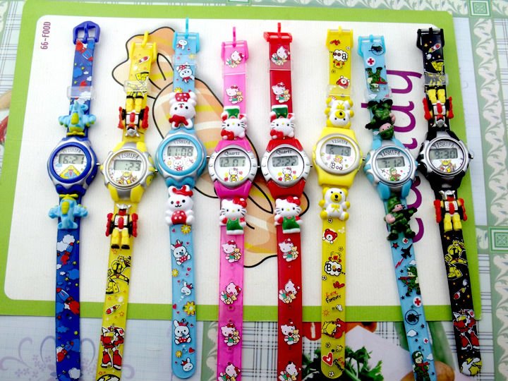 fashion rubber kids hand plastic watches for kids luxury gift