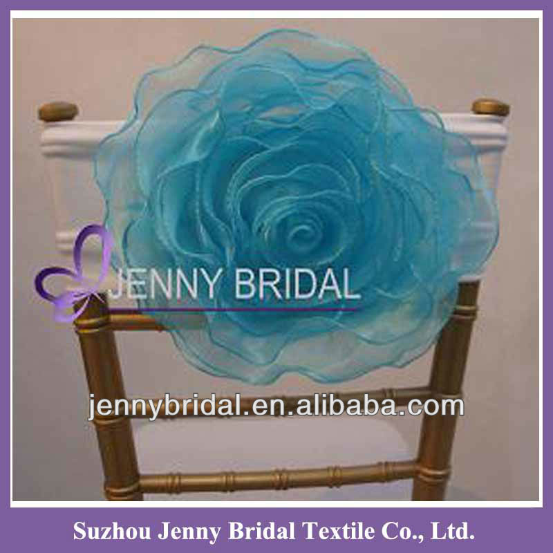FL025A organza decoration flower wholesale wedding chair covers for sale問屋・仕入れ・卸・卸売り