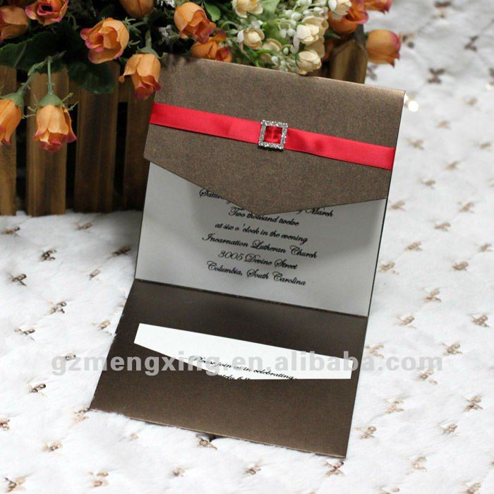 custom pocket wedding invitation wedding decorationEA934