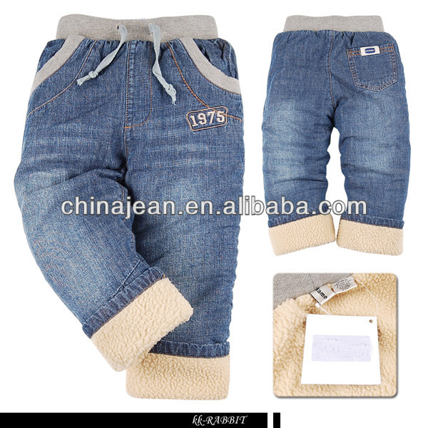 新しい男の子のジーンズ2014年熱い販売の新しいスタイルフリースの裏地付きジーンズジーンズjxk31049男の子のズボン問屋・仕入れ・卸・卸売り