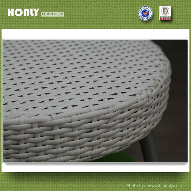 Plastic outdoor bar furniture pe rattan barstools