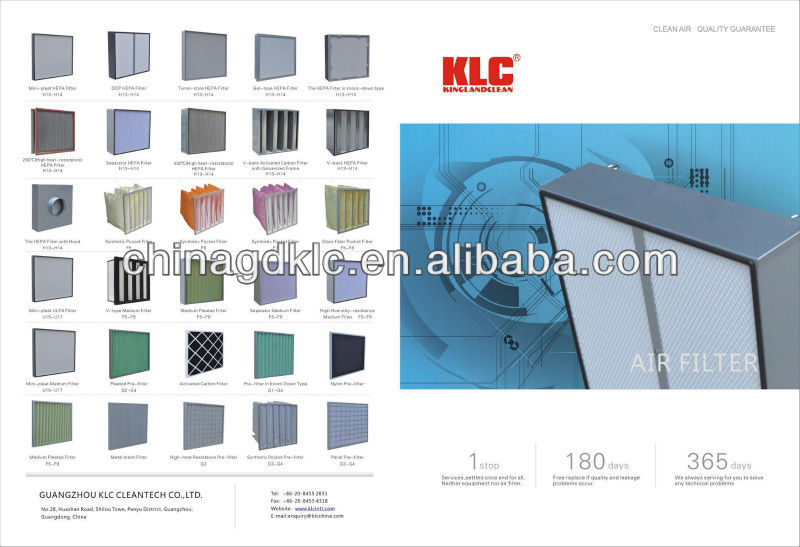 熱い販売2015en1822標準ガラス繊維hepaフィルター仕入れ・メーカー・工場