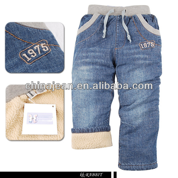 新しい男の子のジーンズ2014年熱い販売の新しいスタイルフリースの裏地付きジーンズジーンズjxk31049男の子のズボン問屋・仕入れ・卸・卸売り