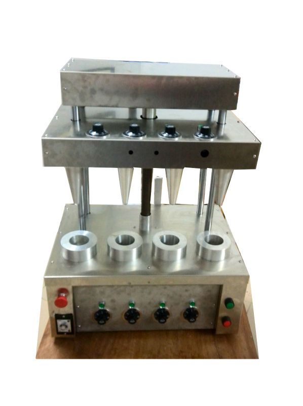 4 moulds pizza cone making machine