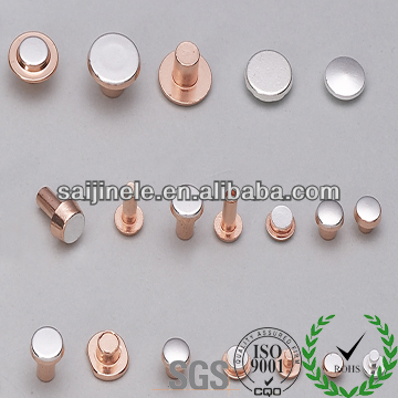 Bi-metal Silver Electrical Contacts Copper Rivets For Contactor