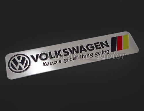 1 Pcs Brand New Volkswagen Aluminum Chrome Badge Emblem Decal Sticker