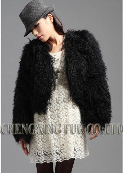 モンゴルの羊の毛皮cx-g-a-25ファッション女性アパレル問屋・仕入れ・卸・卸売り