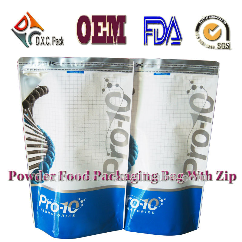 Resealable Stand Up Pouches With Zipper Doypack For Food