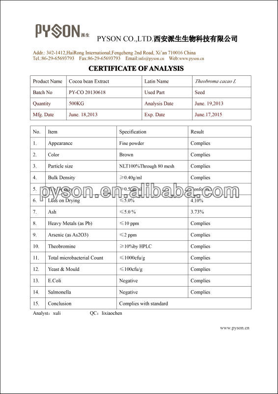 Good product Cocoa bean Extract